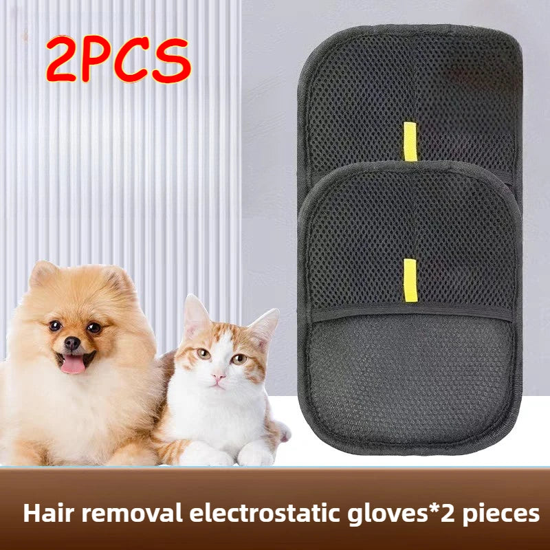 1A-Pet Hair Removal Mitts For Cats Dogs Static Brush Pet Hair Remover Brush Removing Dog Cat Hair From Sofa Carpet Supplies