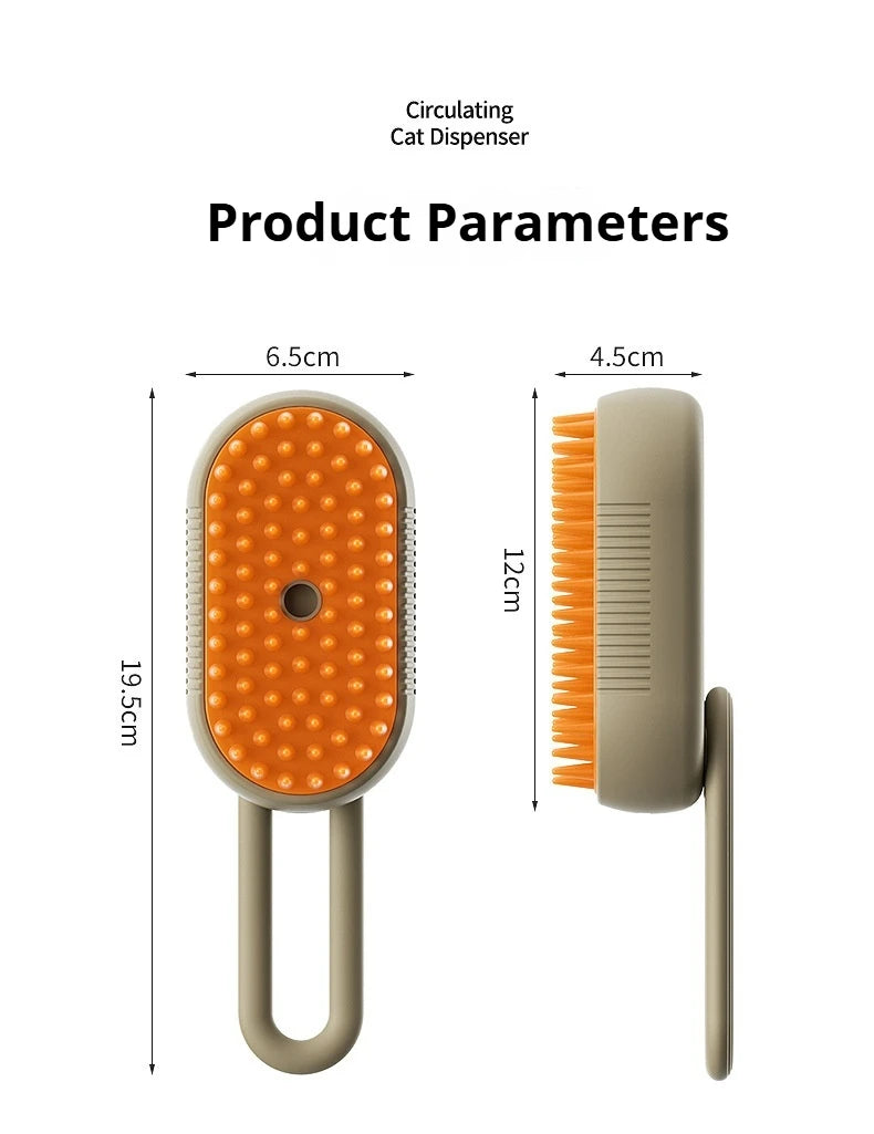 Cat dog pet spray massage comb one button spray anti flying hair comb bath brush hair removal pet supplies