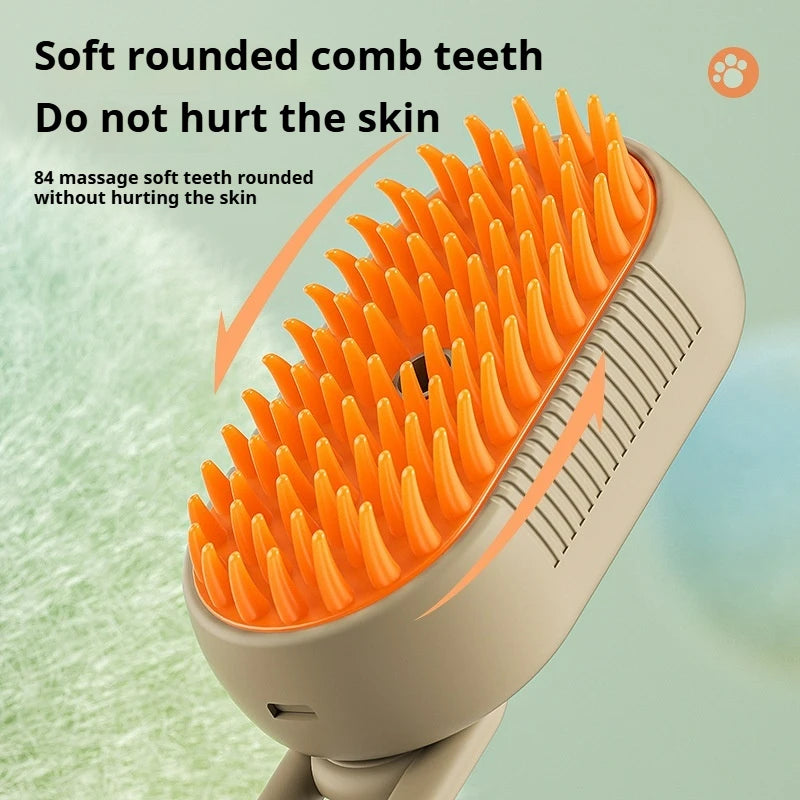 Cat dog pet spray massage comb one button spray anti flying hair comb bath brush hair removal pet supplies