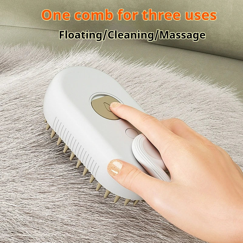 Cat dog pet spray massage comb one button spray anti flying hair comb bath brush hair removal pet supplies