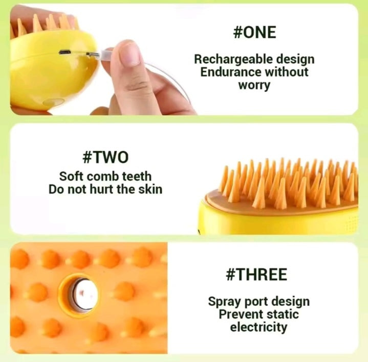 3-in-1 Smart Spray Pet Grooming Brush