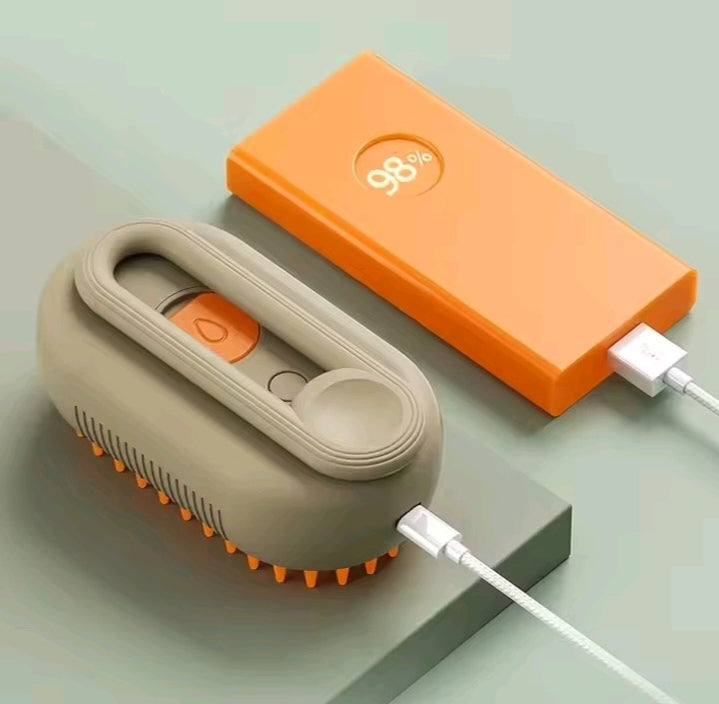 ✨ 3-in-1 Smart Steamy Pet Brush with Handle ✨