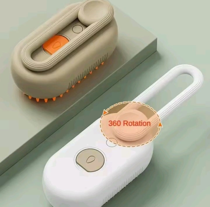 ✨ 3-in-1 Smart Steamy Pet Brush with Handle ✨