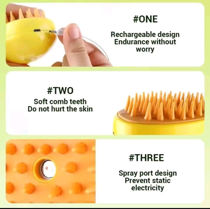 3-in-1 Smart Spray Pet Grooming Brush