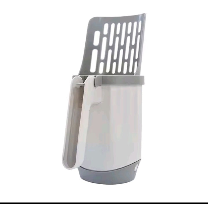 ✨ 2-in-1 Integrated Cat Litter Scoop & Waste Bin ✨